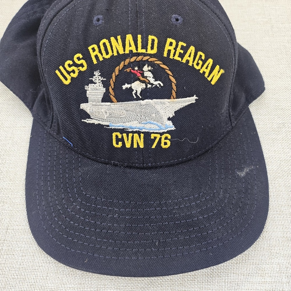 Vtg‎ USS Ronald Reagan CVN 76 US NAVY Baseball Hat Cap By The Corps USA